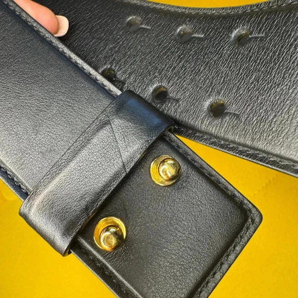 Rare Versace Limited Edition Medusa Bondage Leather Belt. main image 12